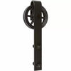 Delaney Hardware 5000 Series 6 ft. Black Wagon Wheel Style Rollers Barn Door Hardware