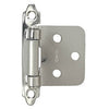 Hardware House 644559 Flush Cabinet Hinge, Satin Nickel