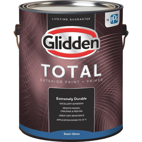 Glidden Total Exterior Paint + Primer Semi-Gloss Ultra Deep Base 1 Gallon