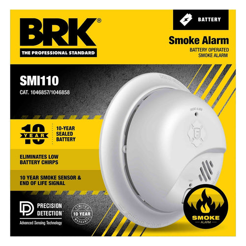 BRK 1046857 10-Year Battery Smoke Alarm (10 yr warranty)