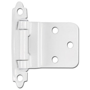 Hardware House 599928 Inset Cabinet Hinge, White ~ 3/8 inch