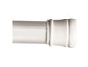 Zenith Zenna Home Straight Adjustable Tension Shower Rod (42 to 72 White)