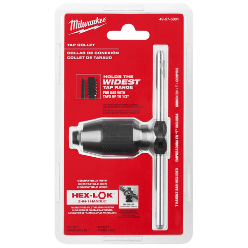 Milwaukee Tap Collet for Taps up to 1/2” & T Handle Bar