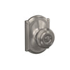 Schlage Georgian Knob with Camelot Trim Hall & Closet Lock (Satin Nickel - F10 GEO 619)