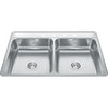 Franke Creemore Collection 33 4-Hole Drop In Double Bowl Stainless Steel Kitchen Sink