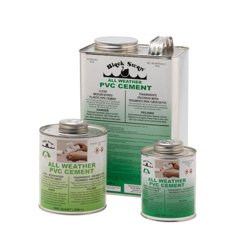Black Swan's All Weather PVC Cement - Medium 32 oz.