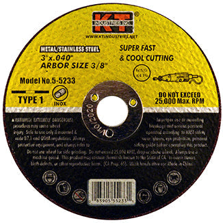 K-T Industries 3 X 3/8 X .040 Quick Cut