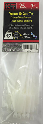 K-T Industries 7 Vertical Id, Natural, 25/Pk