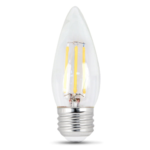Feit Electric 40W Replacement B10 Dimmable Soft White Decorative LED Filament Enhance (2-Pack)