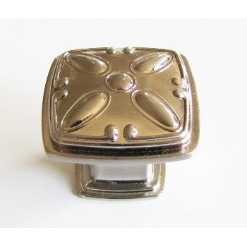 Hardware House 150217 Square Designer Knob, Satin Nickel ~ 1 1/4