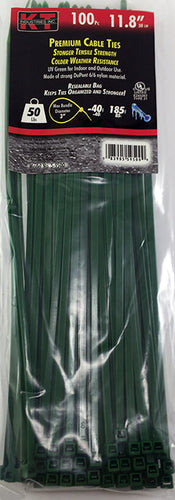 K-T Industries 11.8 Green Standard Duty, 100/Pk