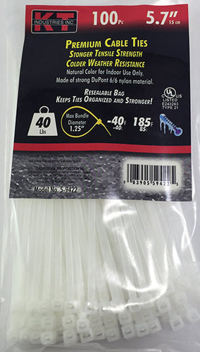 K-T Industries 5.7 Light Duty, Natural, 100/Pk