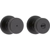 Kwikset Pismo Knob (Round) - Bed/Bath, Matte Black