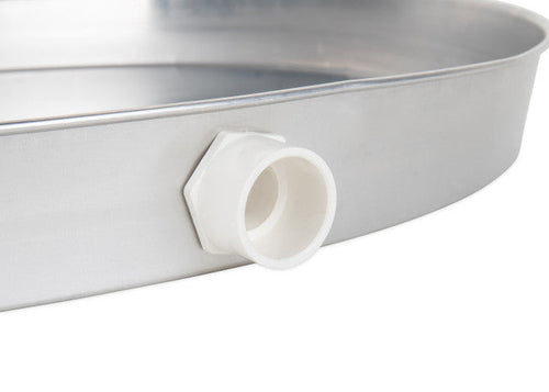 Camco WH Drain Pan Alum Short w/PVC Fitting (E/F)