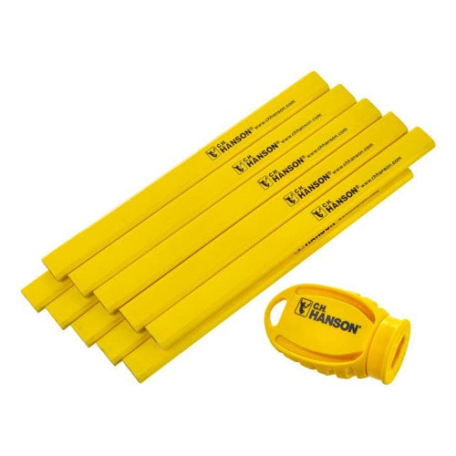 C.H. Hanson 10 Carpenter Pencils With 1 Sharpener