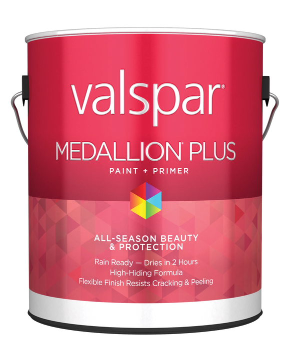 Valspar® Medallion® Plus Exterior Paint + Primer Flat 5 Gallon Clear Base