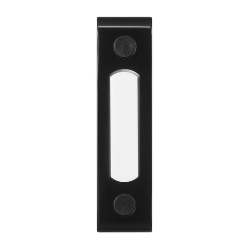 Globe Heath Zenith Black Metal Wired Lighted Push Doorbell Button