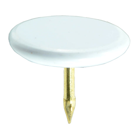 Monster Fastener White Steel Thumb Tacks