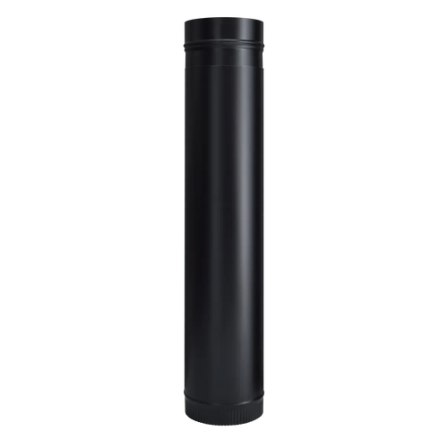 Imperial Telescopic Stove Pipe 6 Black Matt Pipe Telescopic - 24ga