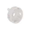 Hubbell Round Weatherproof Box, Five 1/2 or 3/4 in. Threaded Outlets, White