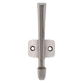 National Hardware Powell Angled Hook 4-15/16, Satin Nickel, Stand Up