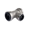 Quick Fitting Stainless Steel Push-to-Connect Reducing Tee Fitting
