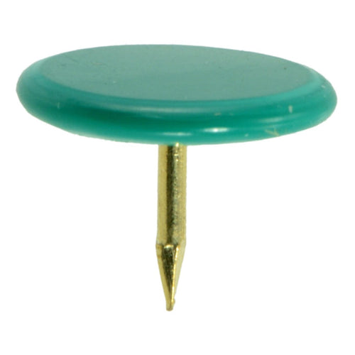 Monster Fastener Green Brass Thumb Tacks