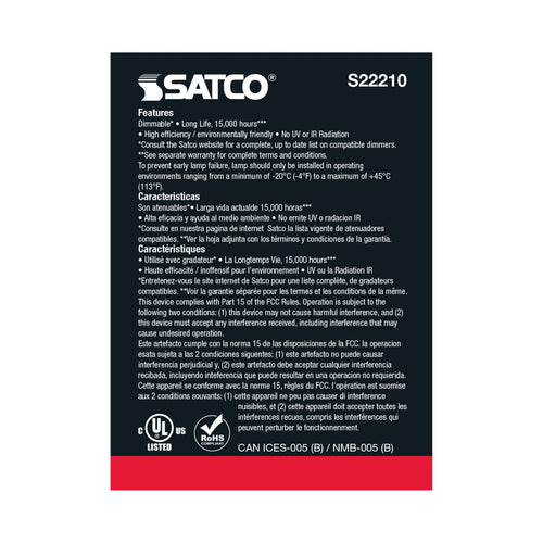 Satco S22210 5.5PAR20/LED/930/FL/120V