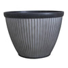 Southern Patio Westlake Resin Rustic Galvanized Round Pleated Planter