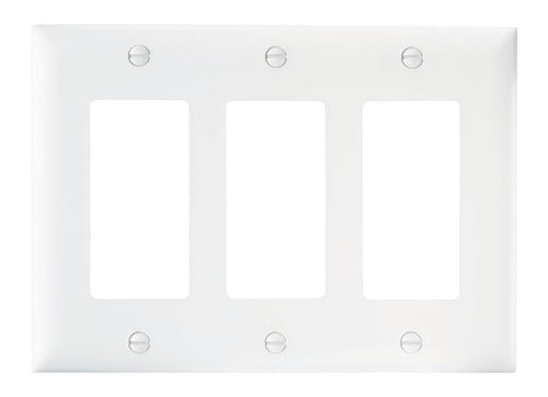 Legrand Pass & Seymour TradeMaster® 3-Gang Nylon Wall Plate, 3 Decorator Openings, White