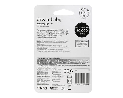 Dreambaby Swivel Auto-Sensor LED Night Light