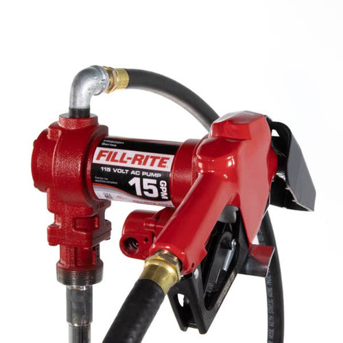 Fill-Rite 115V AC 15 GPM Fuel Transfer Pump with Nozzle FR610HA