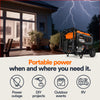Generac Portable Generator, 8000W | Electric Start with COsense | 49ST/CSA