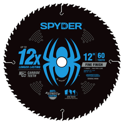Spyder 12 60-Tooth Fine Finish Saw Blade for Wood