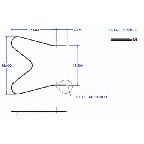 Range Kleen 7535 Bake Element Electrolux, Frigidaire, Gibson, Kelvinator, Westinghouse (1950/2600 W, 208/240 V)