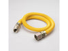 BK Products 48-in 1/4-in ID Yellow Coated CSST Gas Connector - 3/8-in MIP x 3/8-in FIP