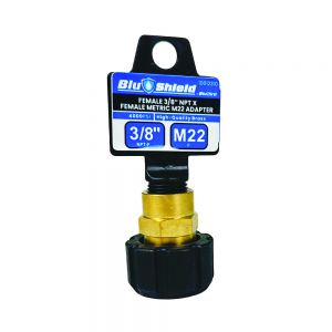 BluBird Blu Shield 3/8 Female Pipe Thread x Female Metric Pressure Washer Adapter