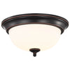 Satco 62-1558 LED 19W 13 Flush Mount 3000K Mahogany Bronze Finish