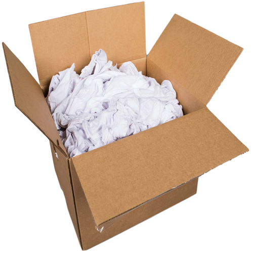 Wipeco Recycled White Knit T-Shirt Rags