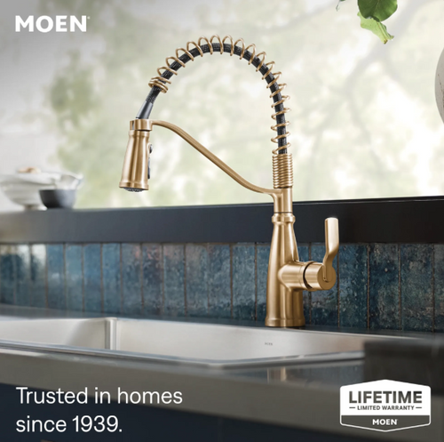 Moen Nolia One-Handle High Arc Pre-Rinse Spring Pulldown Kitchen Faucet