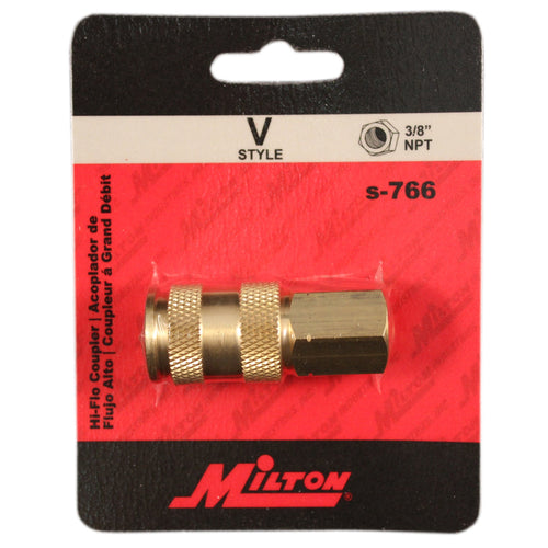 Milton S-766 V-Style High-Flow Coupler 3/8 FNPT