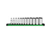 SK Tools 3/8 Drive, 12 Piece, 6 Point, SAE, Deep Chrome Socket Set