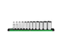 SK Tools 3/8 Drive, 12 Piece, 6 Point, SAE, Deep Chrome Socket Set