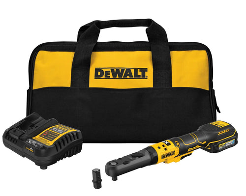 DeWalt 20V MAX* XR® Brushless Cordless 3/8-in & 1/2-in Sealed Head Ratchet with (1) POWERSTACK™ Battery