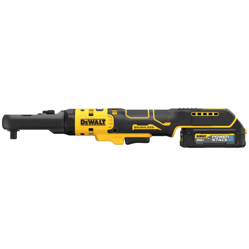 DeWalt 20V MAX* XR® Brushless Cordless 3/8-in & 1/2-in Sealed Head Ratchet with (1) POWERSTACK™ Battery