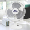 Proaira 16 Oscillating Table Fan with Adjustable Tilt, 3 Speed Control, White