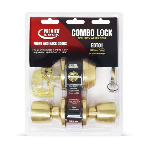 Premier Lock Combo Lockset Tulip Knob