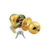 Premier Lock Keyed Entry Door Knob With 2 KW1 Keys Adjustable Latch-Carded