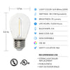 Feit Electric 1W (11W Replacement) Warm White (2200K) E26 Base S14 Filament LED String Light Bulb Replacement
