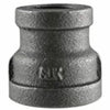 B & K Industries Black Reducing Coupling 150# Malleable Iron Threaded Fittings 1/2 x 1/4